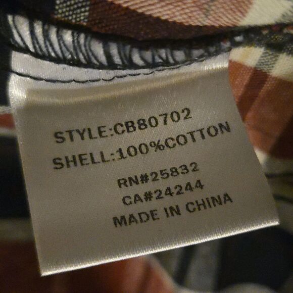 NWT Cowboy Up Plaid Shirt L Red Plaid Pearl Snap Westrrn Rodeo Rockabilly - Picture 9 of 10